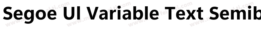Segoe Ul Variable Text Semibold字体转换